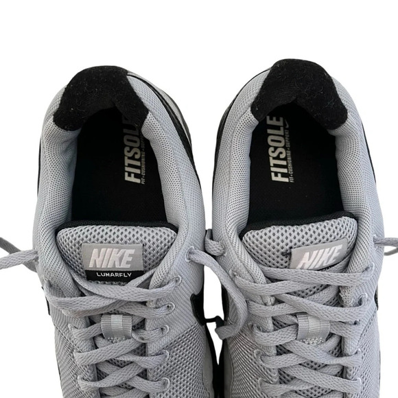 Nike Lunarfly Running Shoes Grey Black Womens Size 7 - Picture 4 of 7